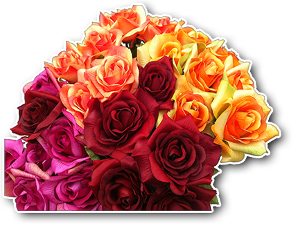 Fleurs tige, piquet bouquet, feuillage