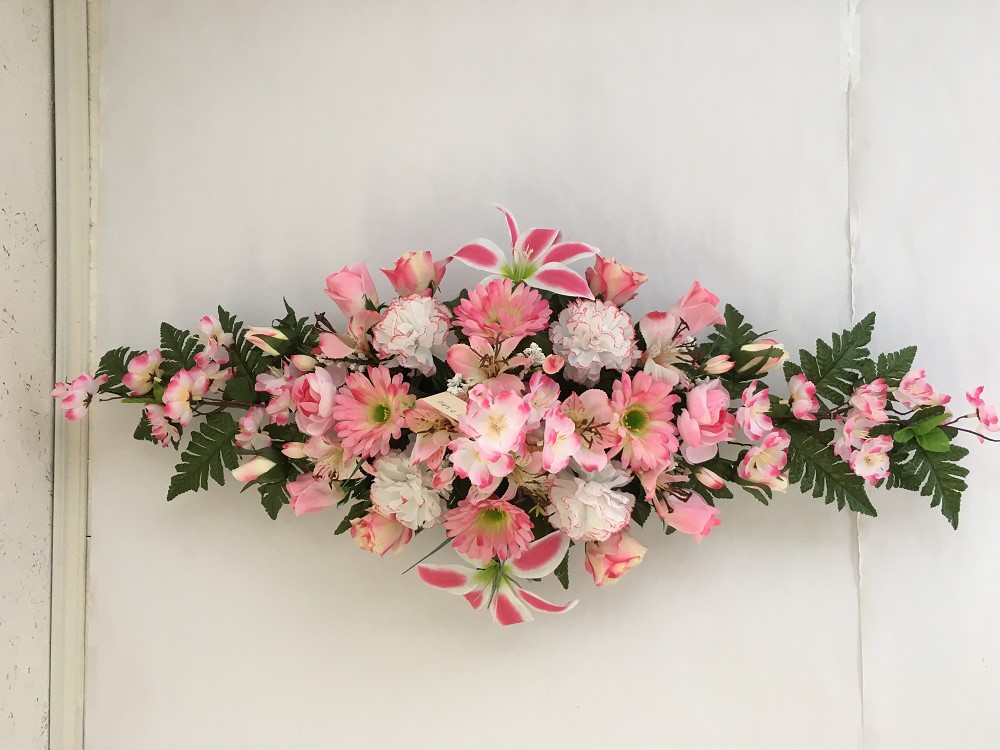 Gerbe de fleurs artificielles pastel