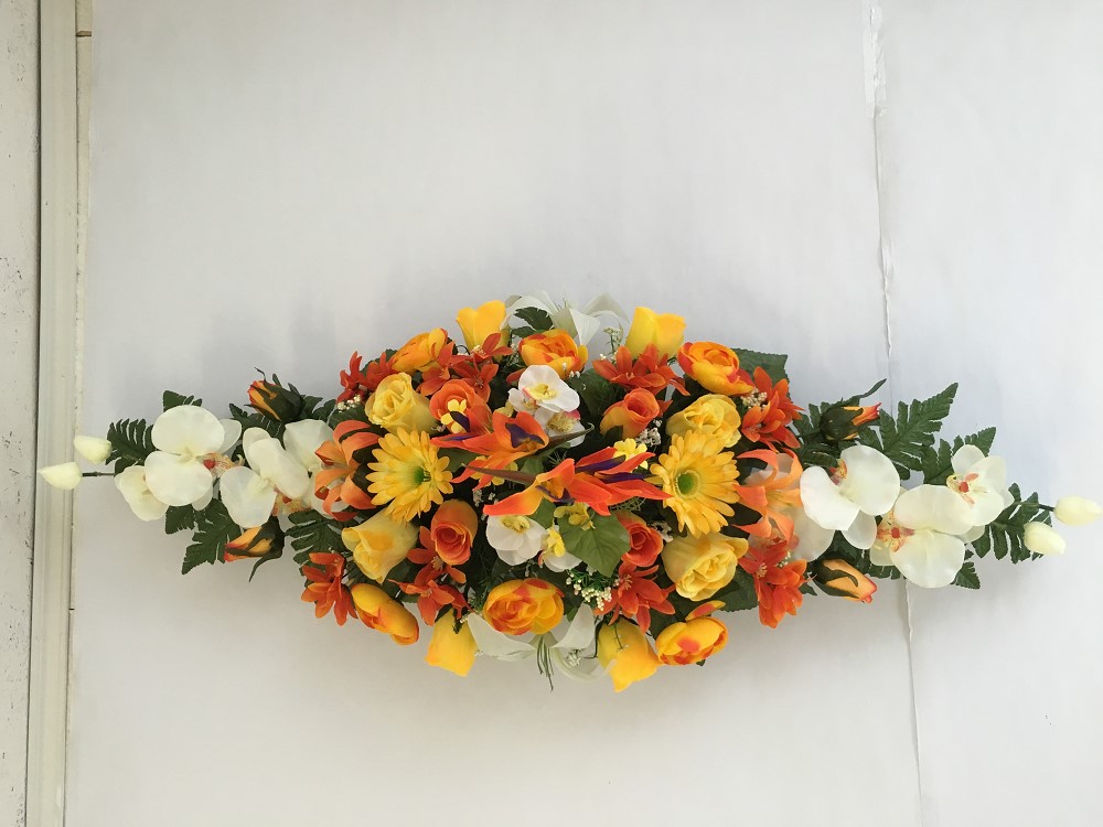 Fleurs artificielles pour deuil