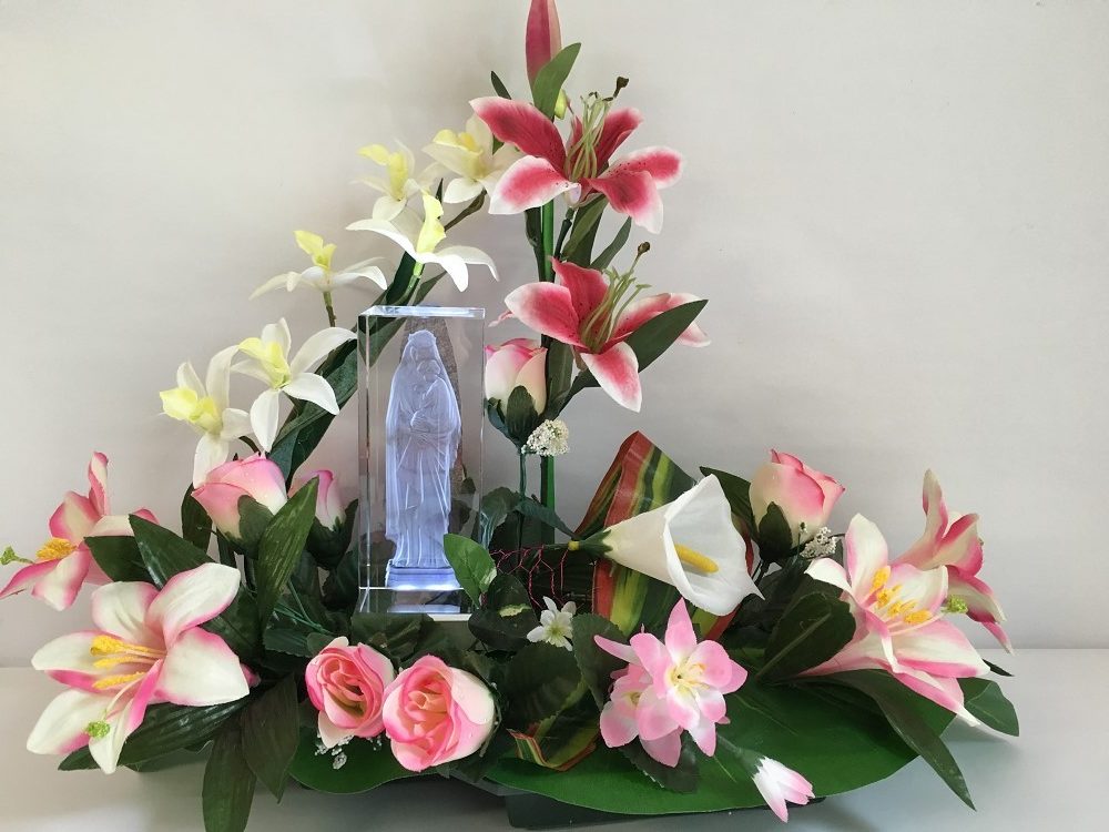 fleurs et gravure 3d