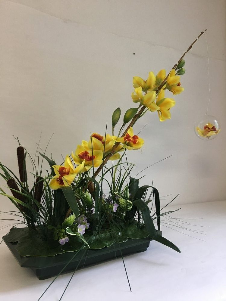 fleur artificielle canne a peche gaule lance