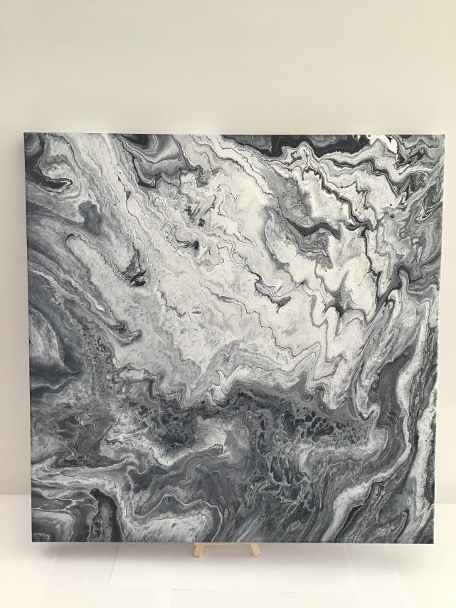 tableau toile lin peinture iridescente