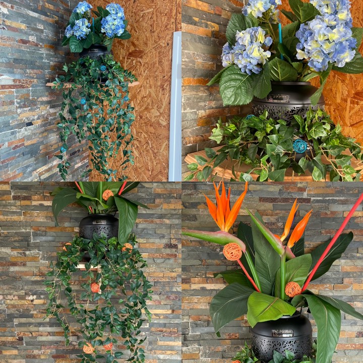 DECOR MURAL ARTIFICIELLE HORTENSIA STRELITZIA