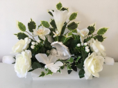 jardiniere-blanche-fleur-angelot-papillon