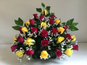 jardiniere-rose-artificielle