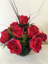 Pot-boule-noire-rose-rouge