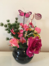 Pot-boule-noire-orchidee-rose